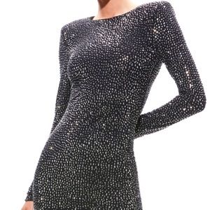 Alice-Olivia Inka Crystal Embellished Mini Dress
